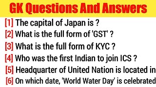 Most Important Frequently Asked Questions And Answers || GK Questions And Answers in English
