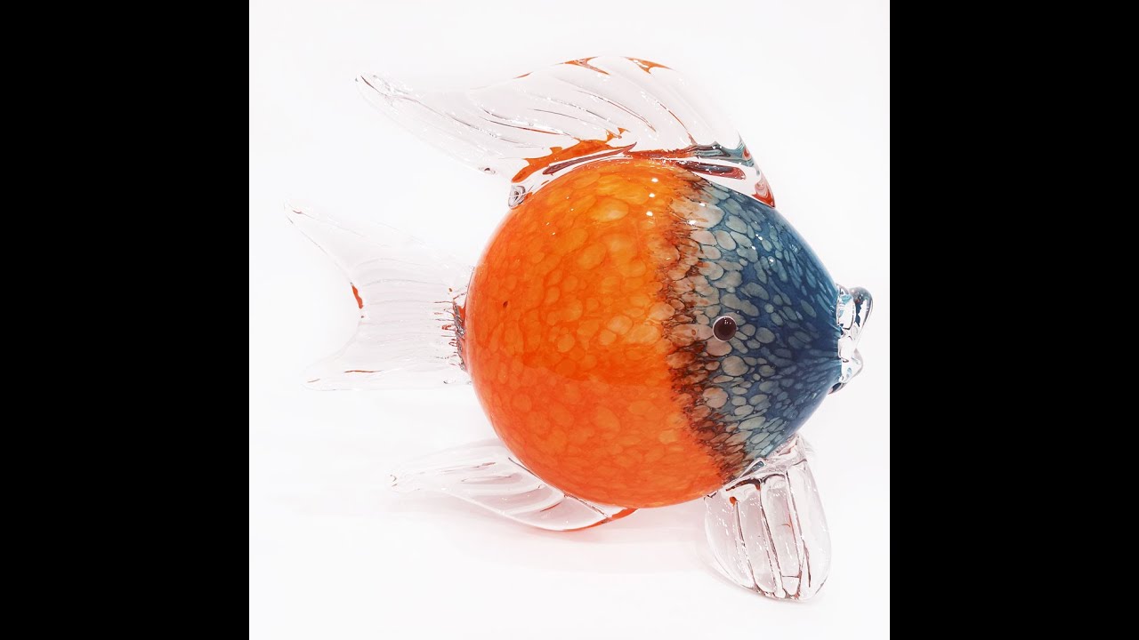 Морская рыбка Оранда оранжевая. Стеклянная фигурка в стиле Мурано ...