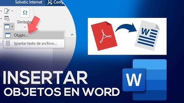 Insertar objetos en archivos de Word | Agrega PDF, Excel, Word etc.