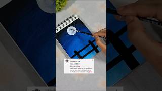 বাজে হয়েছে না ভালো তোমরাই বলো😫 #shorts #viral #scenery #painting #night #nightsky #easypainting