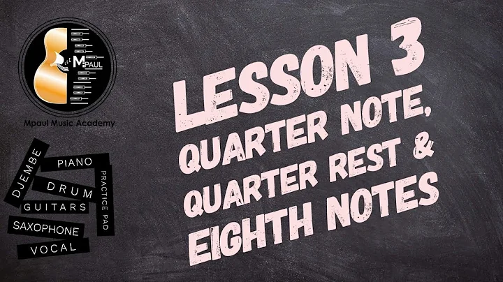 Basic Rhythms Note Practice || Lesson 3 || Quarter Notes, Quarter Rests & Eighth Notes ||