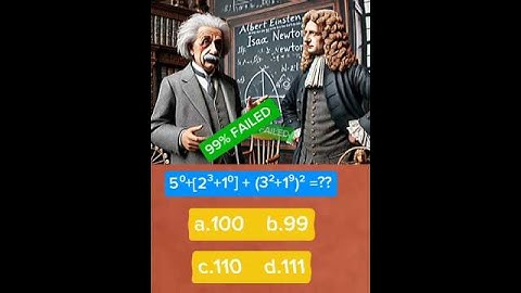 "Evaluating Exponents and Parentheses: Simplifying 5⁰ + [2³ + 1⁰] + (3² + 1⁹)²" #iqtest #maths #iq
