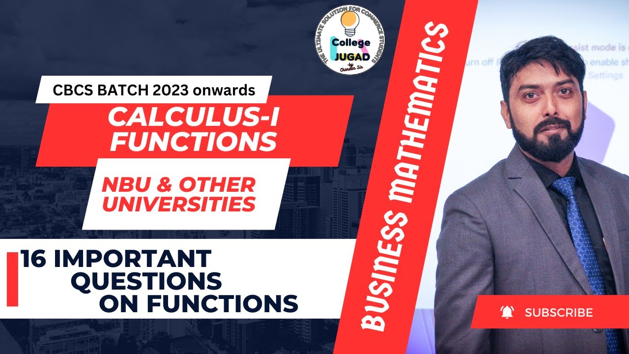 16 IMPORTANT QUESTIONS on FUNCTION CHAPTER II CALCULUS-II II BUSINESS ...