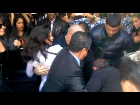 TOTALLY CRAZY  Kim Kardashian screaming as she gets ATTACKED by Vitalii Sediuk in Paris