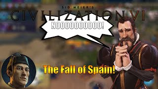 The Fall of Spain! - Civilization VI (Japan Part 11)
