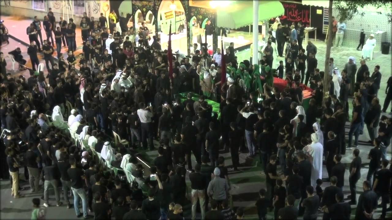 البلاد القديم : مراسم رفع الراية الحسينية - ميدان أهل البيت (ليلة الرابع من محرم 1435 هـ)