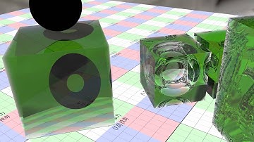 3D Renderman Glass deep color test 1