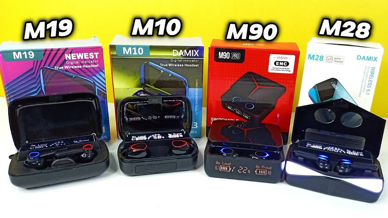 M10 vs M19 vs M28 vs M90 Pro TWS Wireless Earbuds Comparison | Which ...