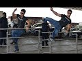 Tiger shroff stunt on fans demand spotted at airport