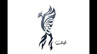 How to Draw a Tribal Dragon Tattoo Design Step By Step | Easy Dragon screenshot 1