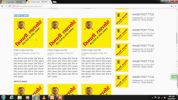 News Portal Website layout in Codeigniter Framework