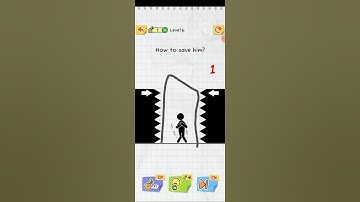 Draw 2 Save Stickman Puzzle Level 6: How To Save Him?