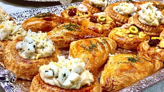 Viennoiserie salée مملحات رمضان عندي ليكوم 3اشكال بحشوات شهية تنوعو بيها في مائدة الافطار