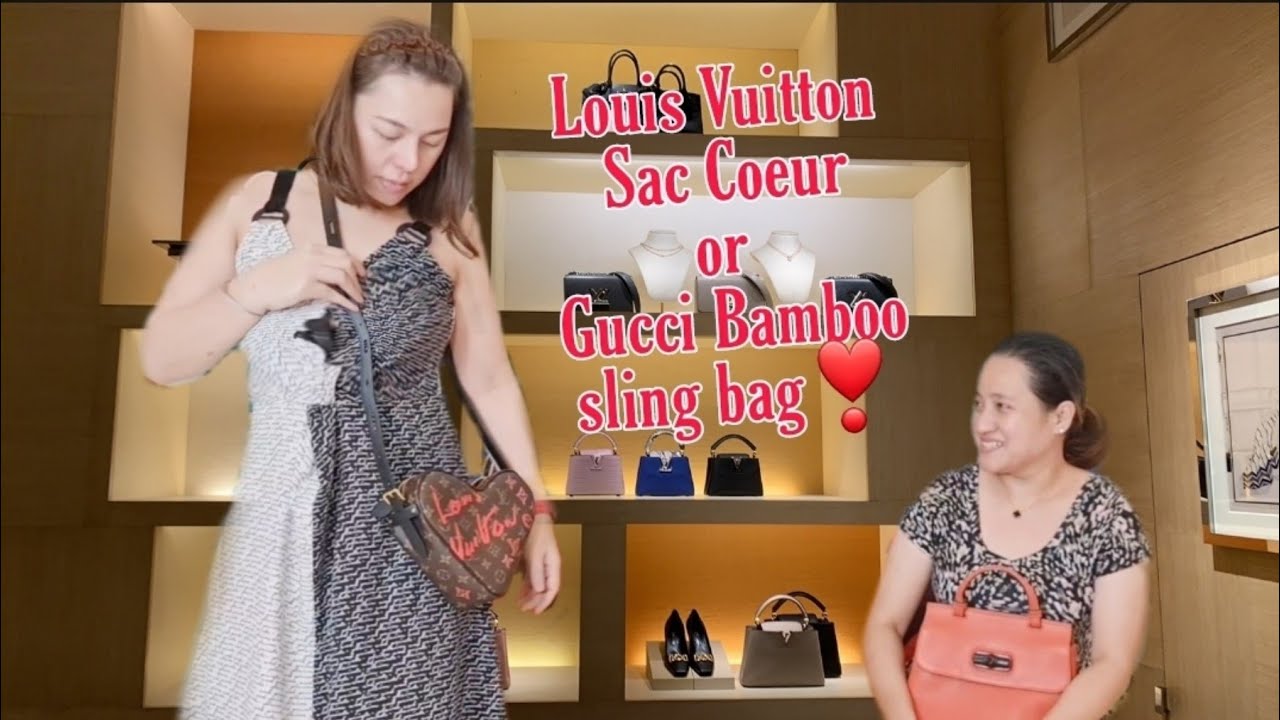 Unboxing Louis Vuitton China exclusive collection heart bag Sac Coeur,  compare to Gucci Bamboo sling 