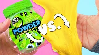 Testing Powder Slime vs. DIY Golden Slime ★ Como Hacer Slime No Toxico Nickelodeon