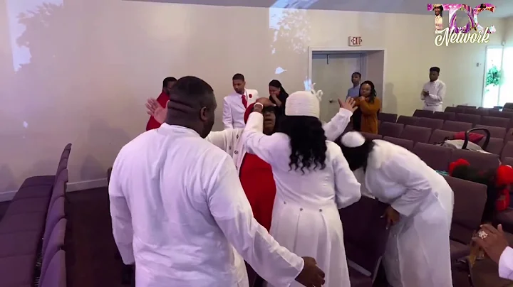 Apostle Nix Laying Hands & Glory falling praise br...