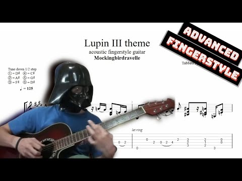 Lupin the third theme TAB - fingerstyle guitar tabs (PDF + Guitar Pro)