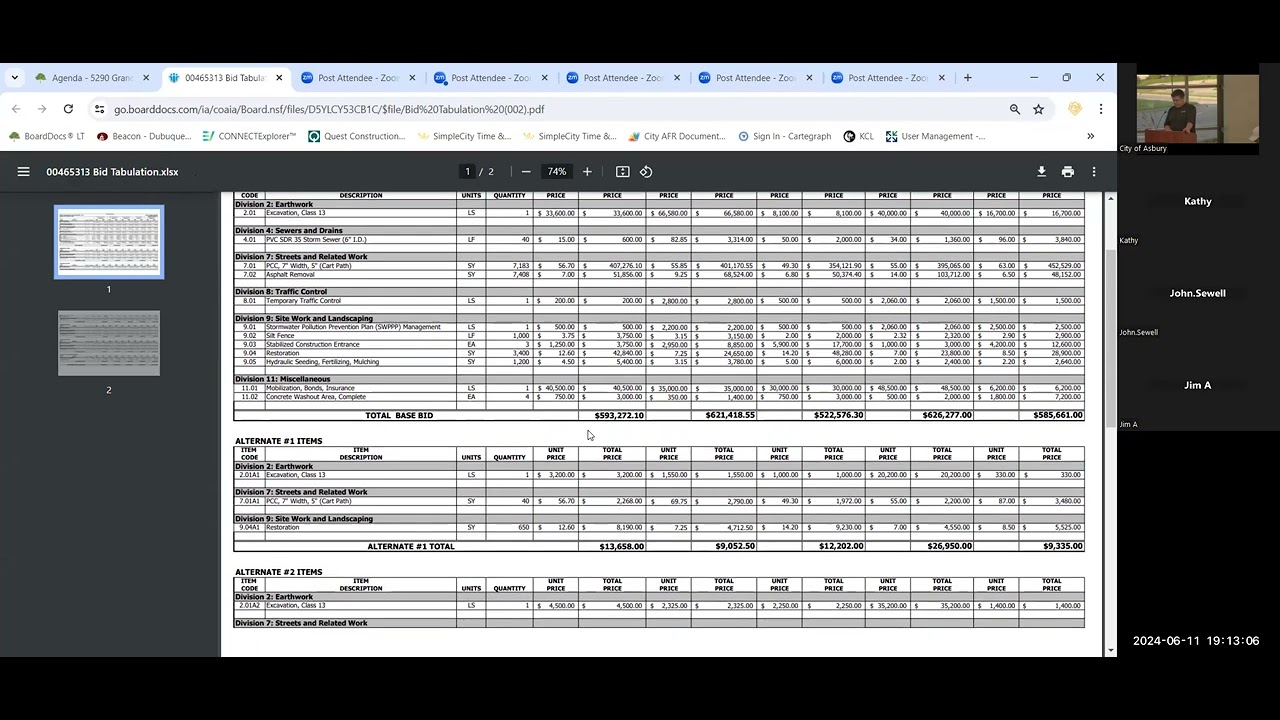 Asbury City Council Meeting June 11, 2024 YouTube
