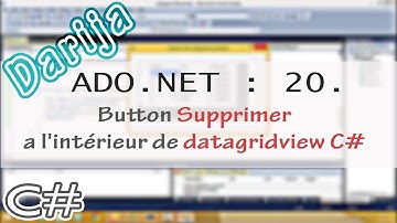 ADO.NET : 20. Button Supprimer a l