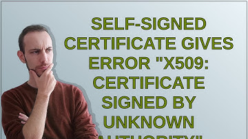 Self-signed certificate gives error "x509: certificate signed by unknown authority"
