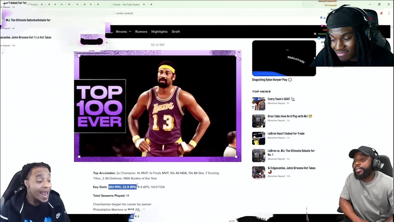 Tez Reacts To Cash Reacting To Flight Reacting To The Top 100 NBA Players EVER 2025 List!!