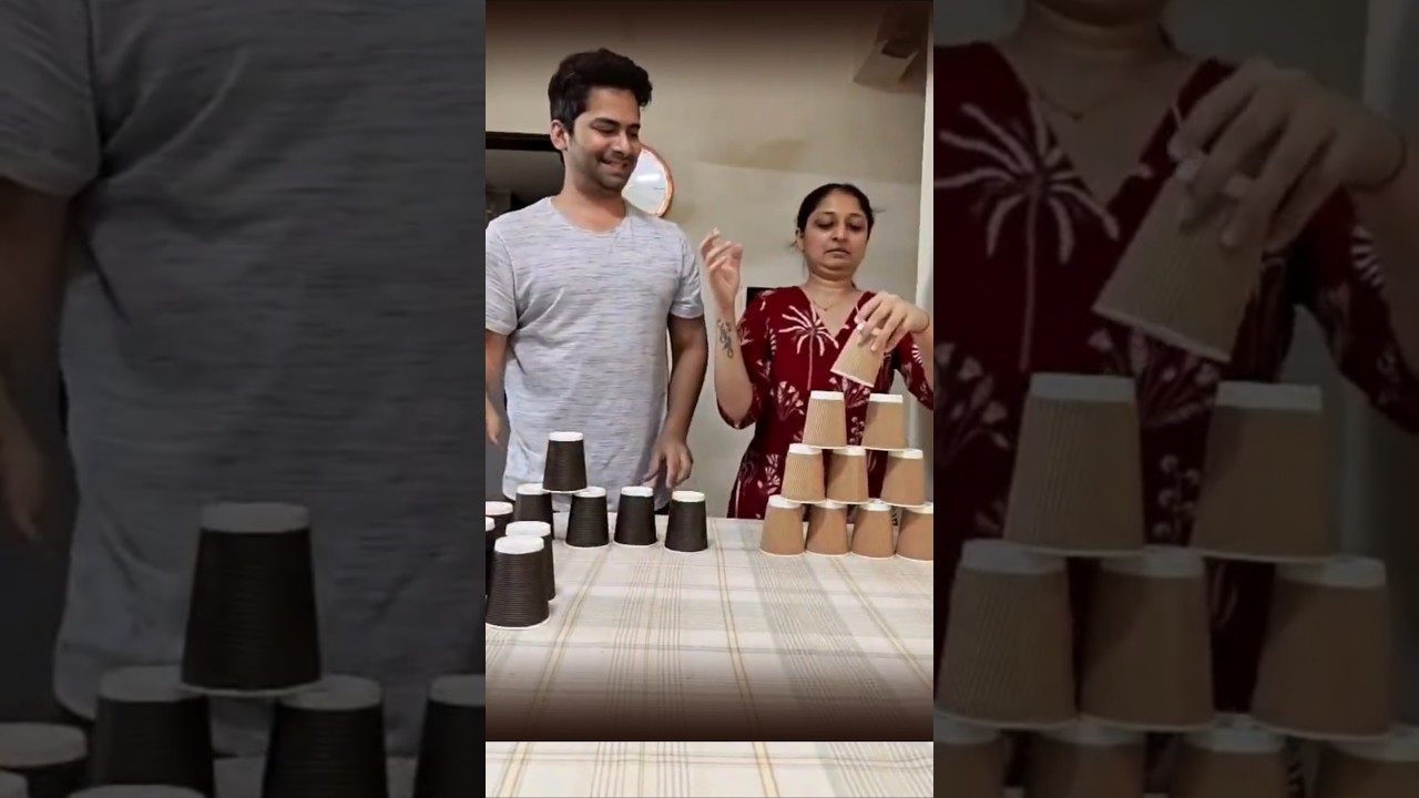 Cup Stacking Pyramid Challenge 