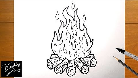 How to Draw a Campfire Easy Step by Step