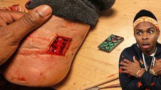 he stepped on this lego..