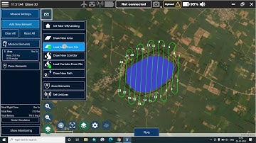 Mission Planning in QBase 3D for Trinity f90+ drone