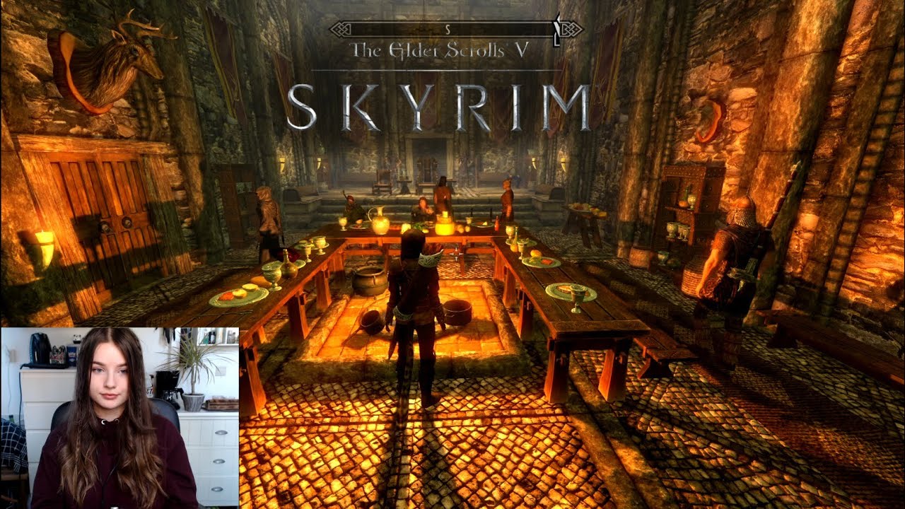 ASMR | Exploring & Sneaking around Riften in Skyrim 🍂 Ambience, Footsteps, Nature Sounds