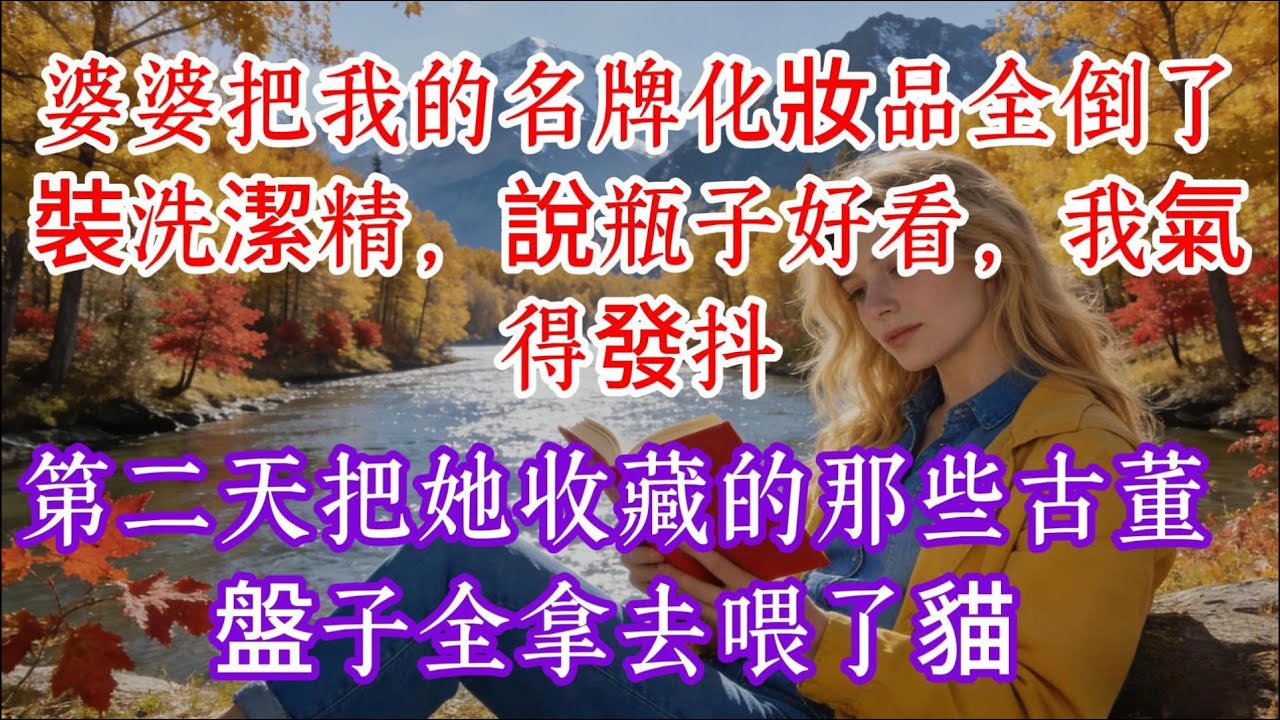 【完结】婆婆把我的名牌化妝品全倒了裝洗潔精，說瓶子好看，我氣得發抖，第二天把她收藏的那些“古董”盤子全拿去喂了貓