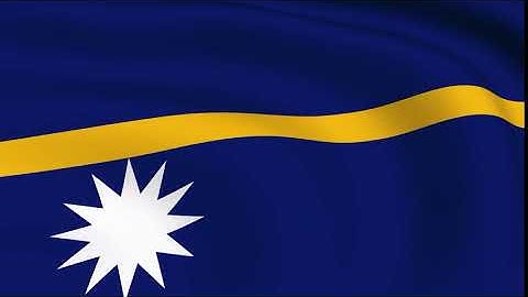 Nauru - Flying Flag Looped Video Background