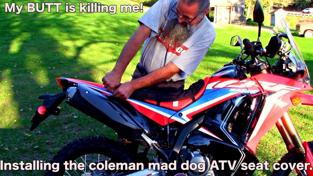 CRF300 RALLY Coleman Mad Dog ATV seat cover and handlebar phone RAM