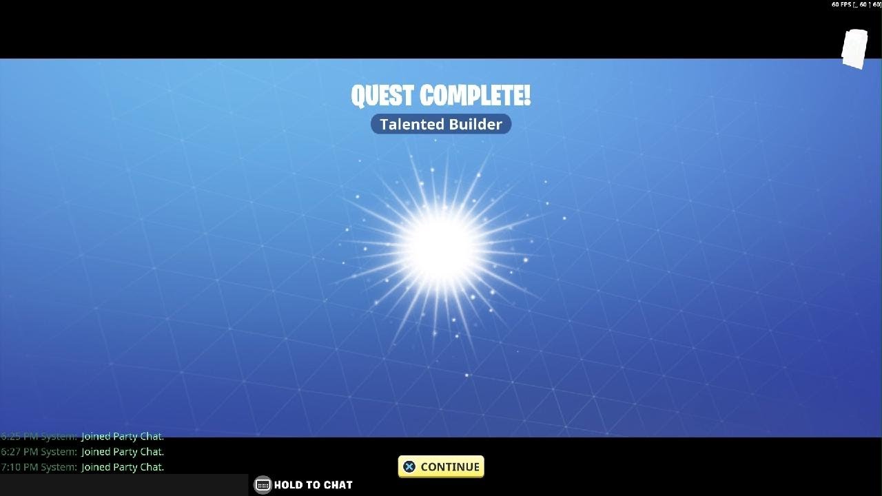 Fortnite Talented builder banner