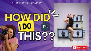 How to Put Photos Inside a TV in Photoshop | Frame Tool Tutorial screenshot 4