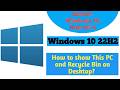 Why Your This PC and Recycle Bin Disappeared and How to Get It Back? |  Fix it Now!