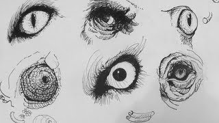 Pen & Ink Drawing Tutorials | How to draw realistic animal eyes