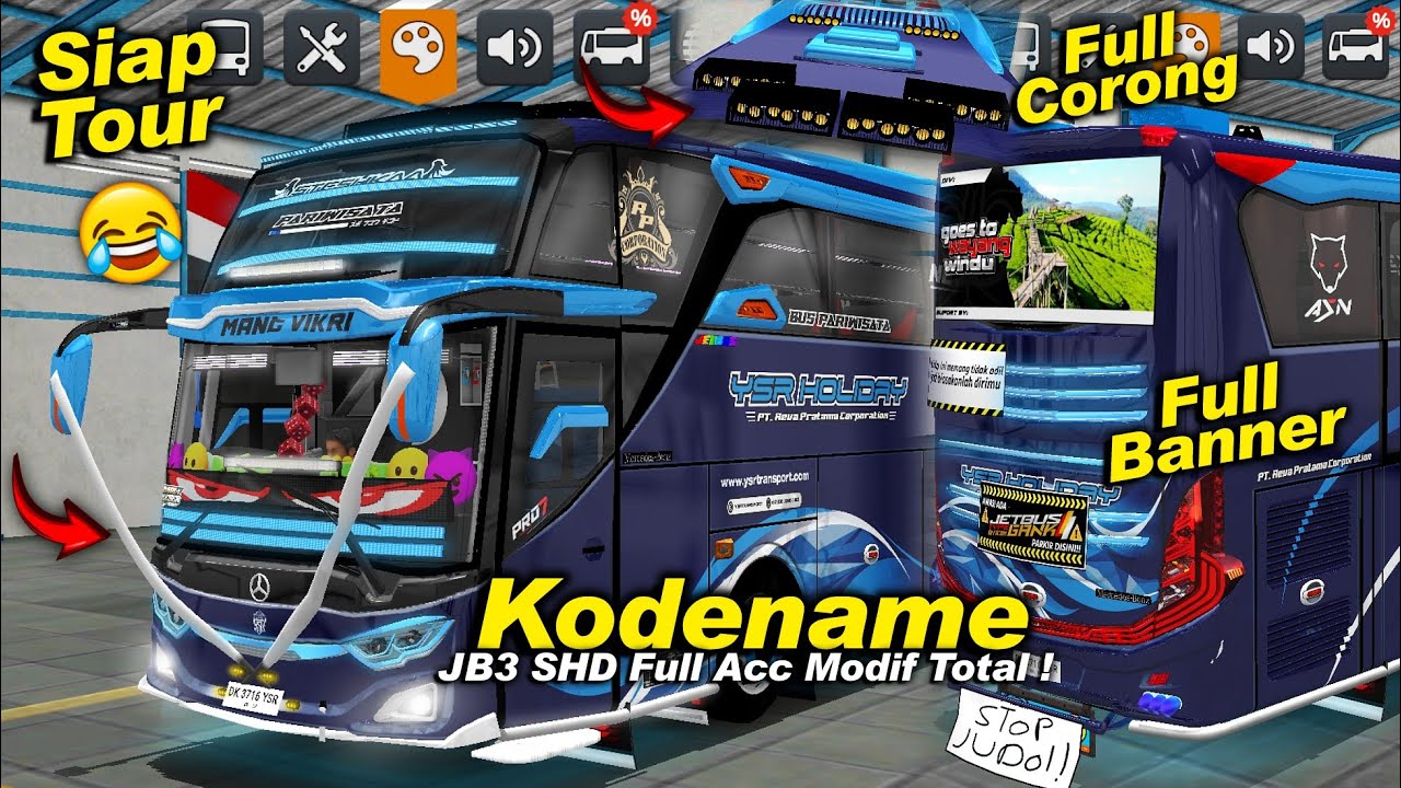 Buset Acc Nya Banyak Bat Coy😂 Kodename JB3 Shd Full Acc❗BUSSID V4.4.1