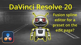 How to use the fusion spline editor when working on the edit page. DaVinci Resolve 20