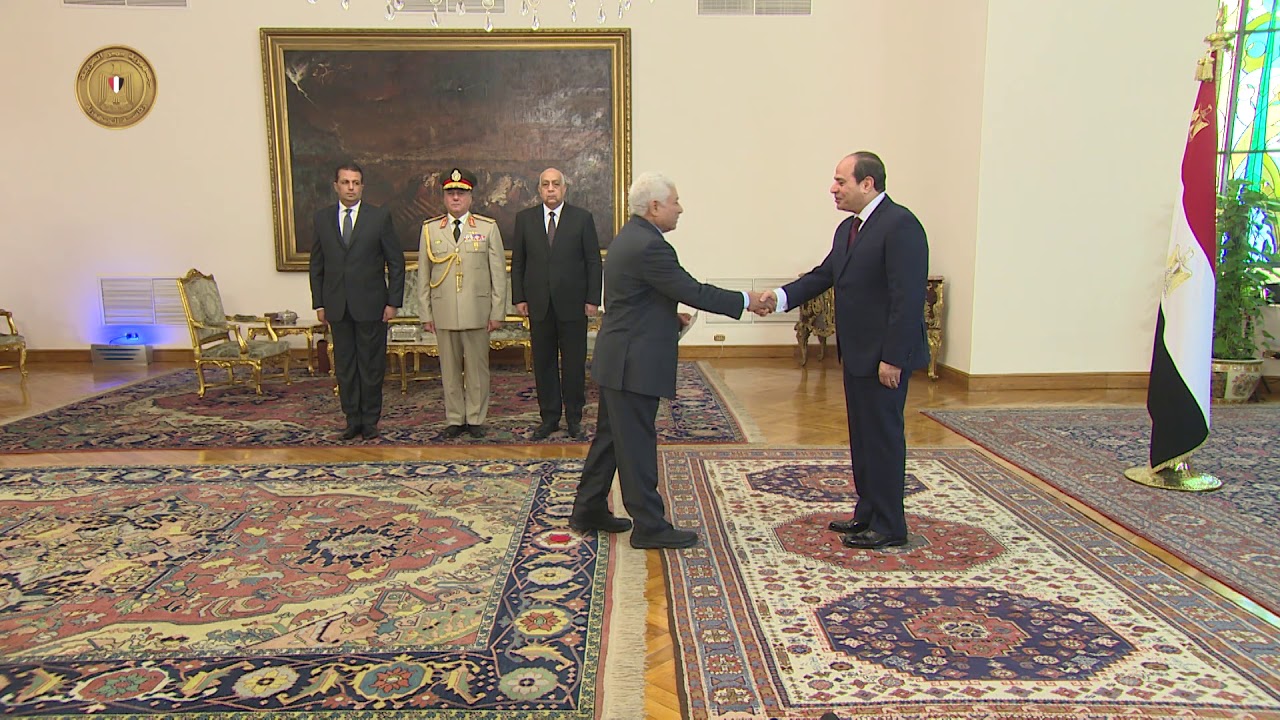 السيسي يشهد أداء حلف اليمين لرئيس محكمة النقض ورئيس النيابة الإدارية