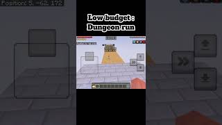 Low budget dungeon run #dungeons #mobile #minecraft #viral #cool 