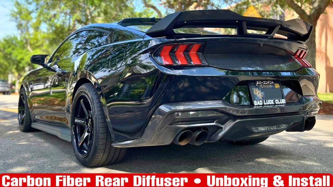 2024+ Ford Mustang Carbon Fiber Rear Diffuser