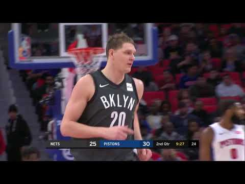 Видео: Timofey Mozgov vs Pistons. 07.02.2018