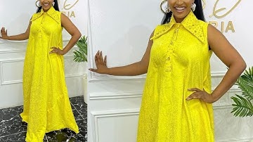 Bubu circle dress with Exaggerated Collar| Cutting and stitching tutorial