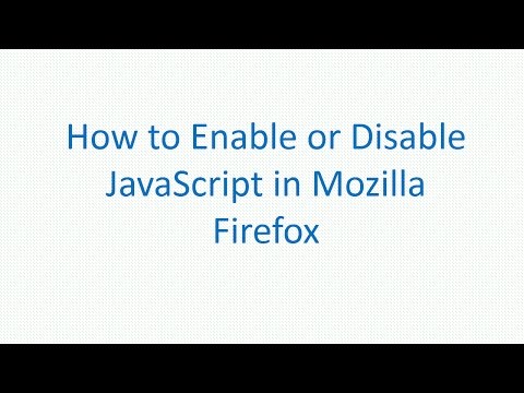 How to enable javascript in Mozilla firefox
