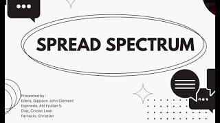 Group 3 - Spread Spectrum Presentation