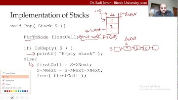 COMP2321 - Stacks 4 - Pop. Dr. Radi Jarrar