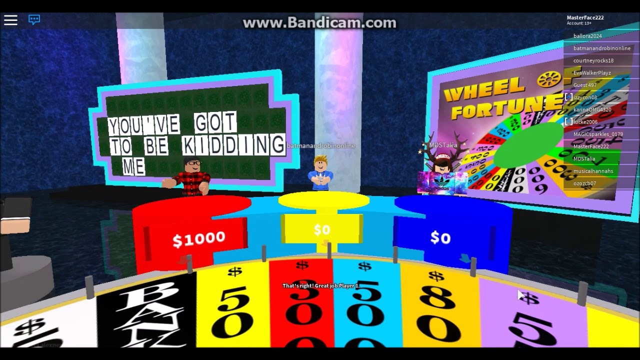 Roblox Somewhat Gameplay Wheel of Fortune YouTube