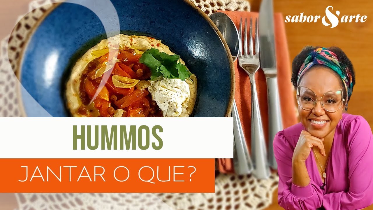 Hummos com pimentões, grão de bico e coalhada no azeite | Jantar O Quê? com Larissa Januário