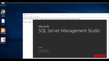 How to restore SQL database?